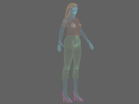 Sweet basic woman V27757 3D-Modell