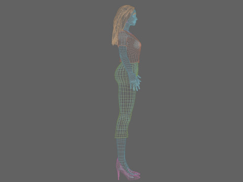 Sweet basic woman V27757 3D-Modell