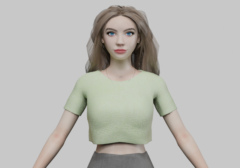 Sweet beautiful woman V30426 Modello 3D .c4d .max .obj .3ds .fbx .stl .blend 