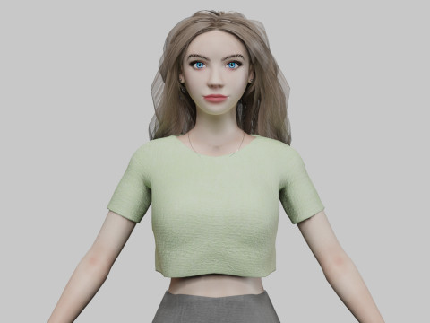 Sweet beautiful woman V30426 3D Model