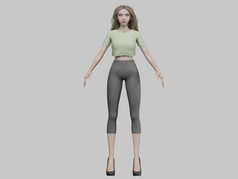 Sweet beautiful woman V30426 Modello 3D