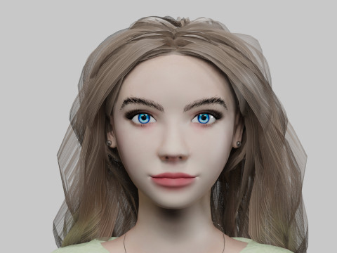 Sweet beautiful woman V30426 Modello 3D