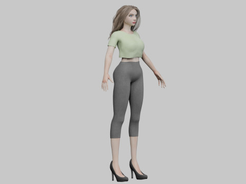Sweet beautiful woman V30426 Modello 3D