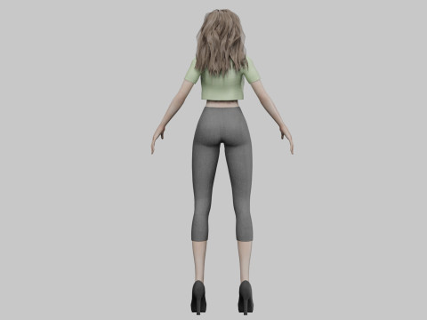 Sweet beautiful woman V30426 Modello 3D