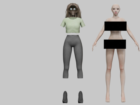 Sweet beautiful woman V30426 Modello 3D