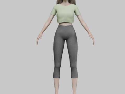 Sweet beautiful woman V30426 Modello 3D