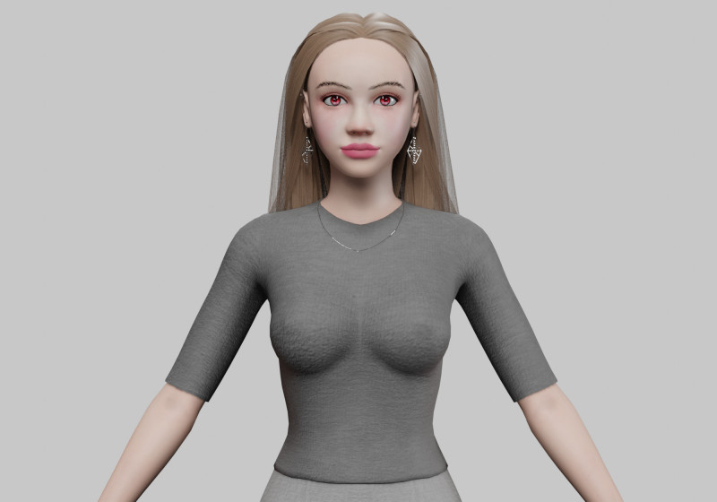 Sweet cute woman V29285 Modelo 3D .c4d .max .obj .3ds .fbx .stl .blend