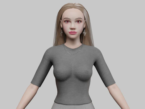 甜美可爱的女人V29285 3D 模型