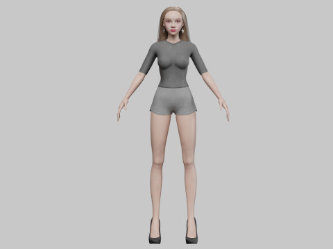 Sweet cute woman V29285 Modelo 3D