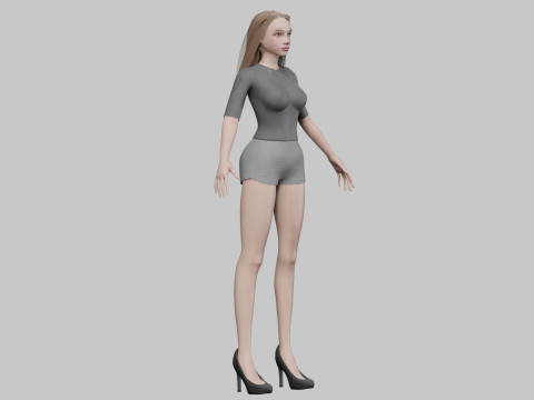 Sweet cute woman V29285 Modelo 3D