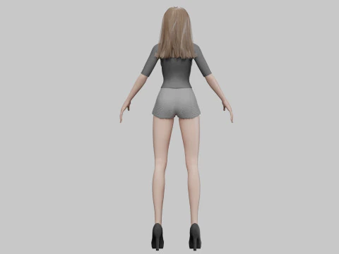 Sweet cute woman V29285 3D Model