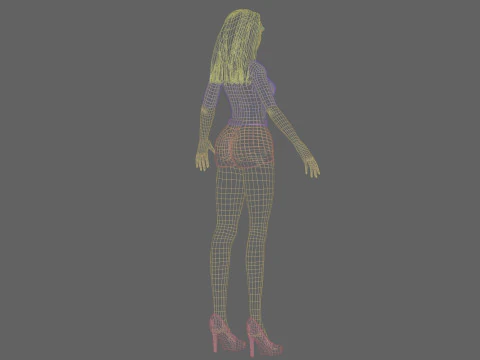 Sweet cute woman V29285 3D Model
