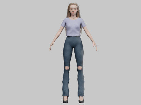 Sweet pretty woman V30393 Modello 3D
