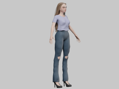 Sweet pretty woman V30393 Modello 3D