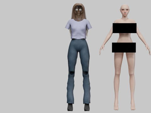 Sweet pretty woman V30393 Modello 3D
