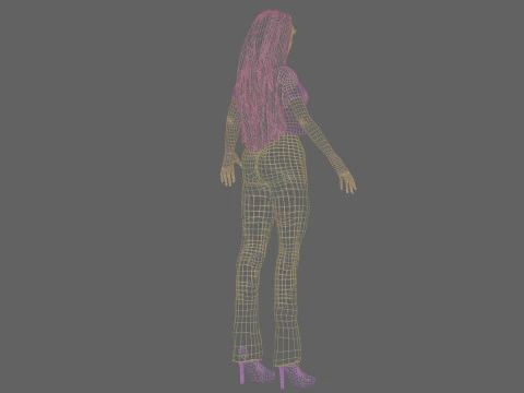 Słodka ładna kobieta V30393 Model 3D