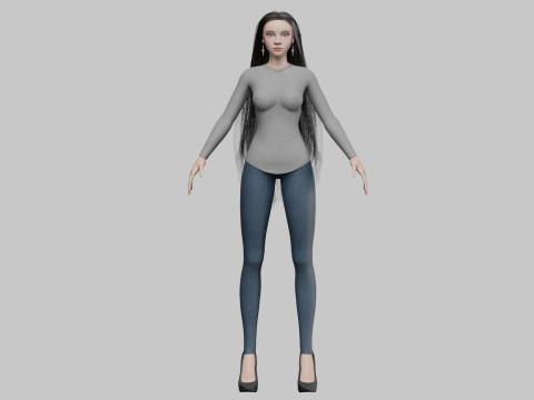 Sweet standard woman V32851 3D Модель