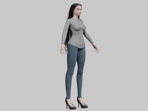 Sweet standard woman V32851 3D Модель