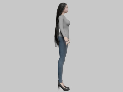 Sweet standard woman V32851 3D Модель