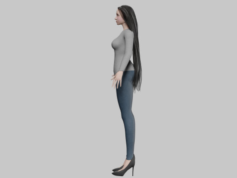 Sweet standard woman V32851 3D Модель