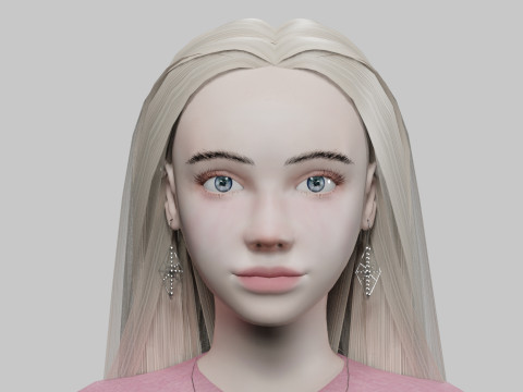 Sweet stylized woman V31083 Modello 3D