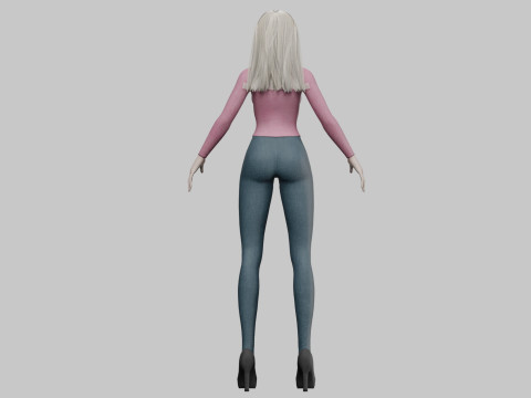 Sweet stylized woman V31083 Modello 3D
