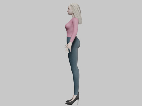 Sweet stylized woman V31083 Modello 3D