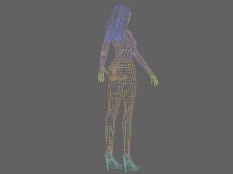 Sweet stylized woman V31083 Modello 3D