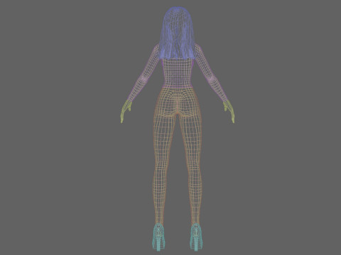 Sweet stylized woman V31083 Modello 3D