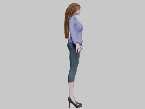 Teen cute woman V33424 3D Model