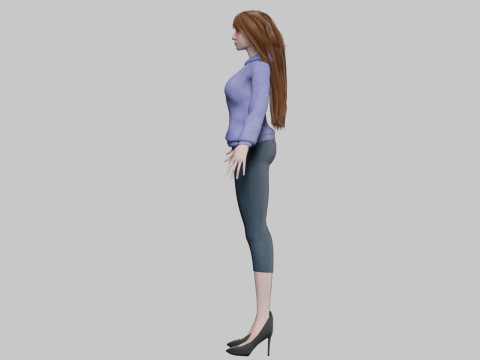 Teen cute woman V33424 3D Model