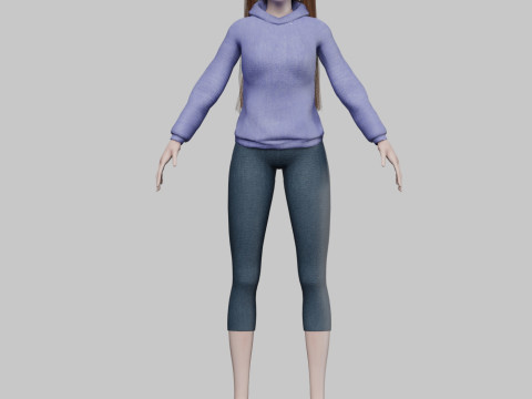 Teen cute woman V33424 3D Model