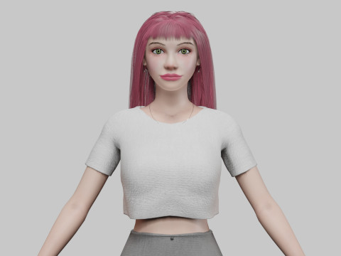 Teen young woman V29864 3D Model