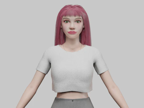 10대의 젊은 여성 V29864 3D 모델