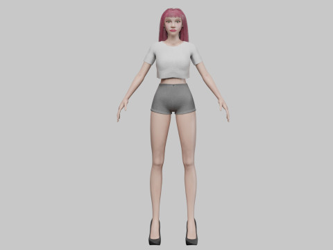 Teen young woman V29864 3D Модель