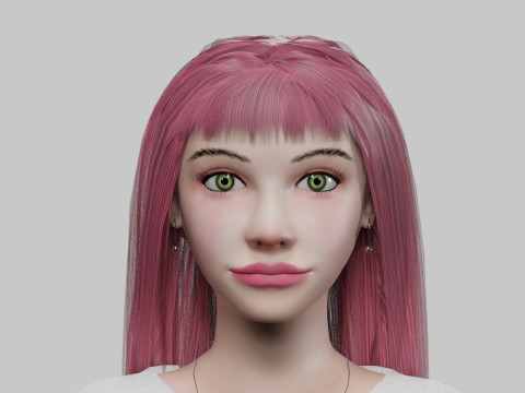 Teen young woman V29864 3D Модель