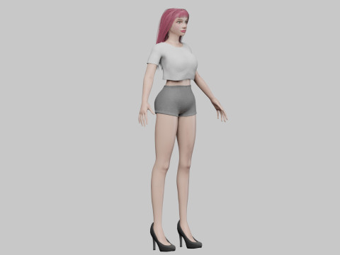Teen young woman V29864 3D Модель