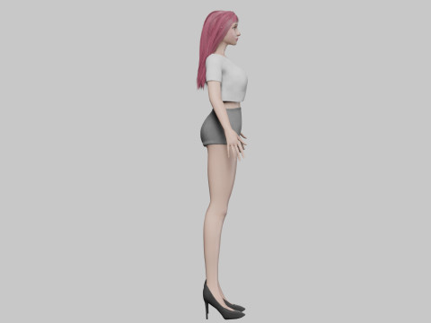 Teen young woman V29864 3D Модель