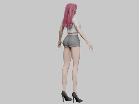 Teen young woman V29864 3D Модель