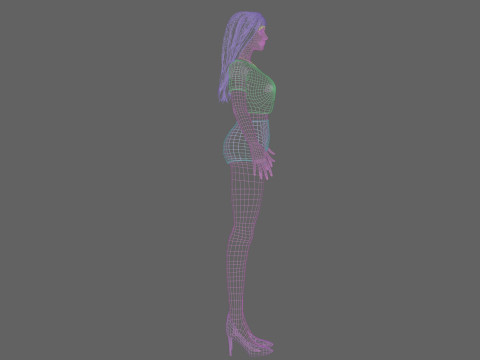Teen young woman V29864 3D Модель