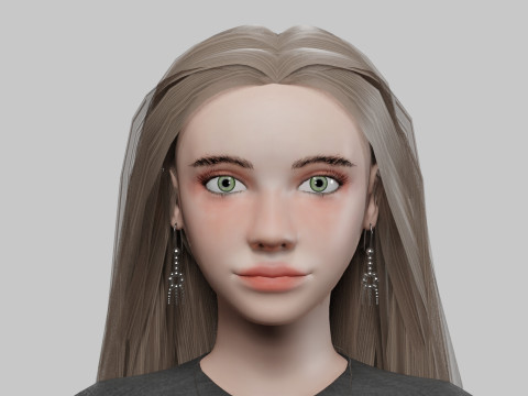 Young cute woman V33131 Model 3D