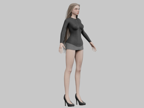 Young cute woman V33131 Model 3D
