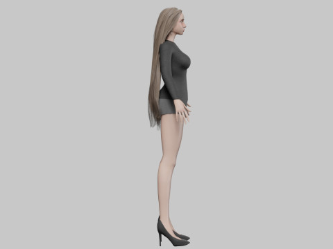 Young cute woman V33131 Model 3D