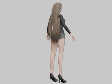 Young cute woman V33131 Model 3D