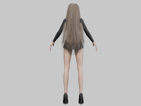 Young cute woman V33131 Model 3D