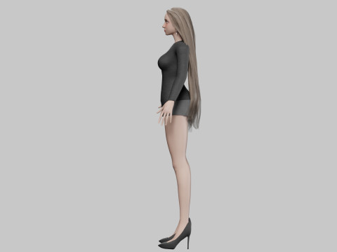 Young cute woman V33131 Model 3D