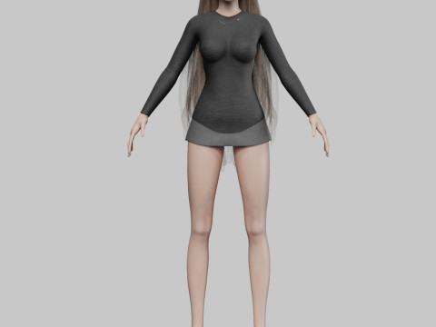 Young cute woman V33131 Model 3D