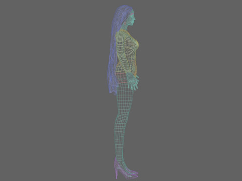Young cute woman V33131 Model 3D