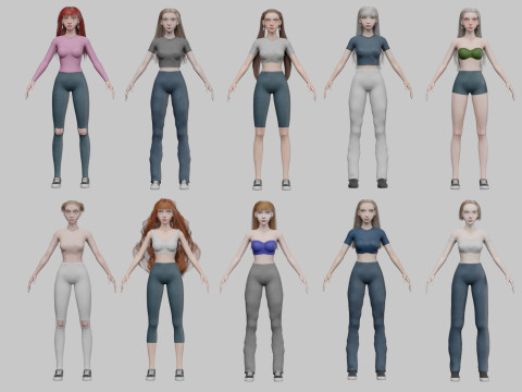 10 Women Collection 3D 模型