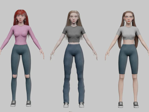 10 Women Collection 3D Model